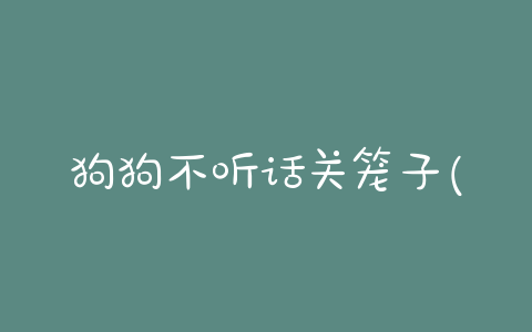 狗狗不听话关笼子(狗狗出了笼子就不听话)-警犬训练器材厂家 _警犬训练用品_工作犬训练用品-南京开久警犬装备