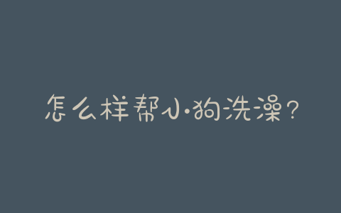 怎么样帮小狗洗澡？小狗洗澡不吹干会怎么样-警犬训练器材厂家 _警犬训练用品_工作犬训练用品-南京开久警犬装备
