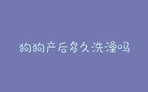 狗狗产后多久洗澡吗?狗狗破腹产后多久能洗澡-警犬训练器材厂家 _警犬训练用品_工作犬训练用品-南京开久警犬装备