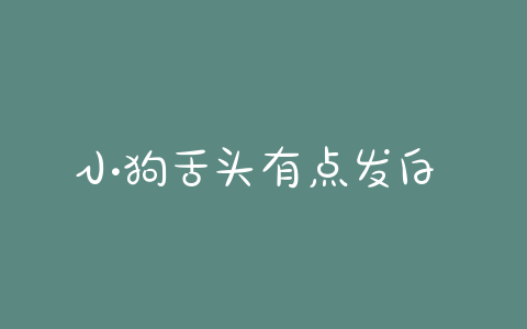 小狗舌头有点发白 小狗舌头有点白是什么原因-警犬训练器材厂家 _警犬训练用品_工作犬训练用品-南京开久警犬装备