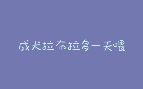 成犬拉布拉多一天喂多少狗粮合适，拉布拉多成犬一天喂一次可以吗-警犬训练器材厂家 _警犬训练用品_工作犬训练用品-南京开久警犬装备