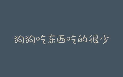 狗狗吃东西吃的很少，狗狗最近吃东西很少-警犬训练器材厂家 _警犬训练用品_工作犬训练用品-南京开久警犬装备