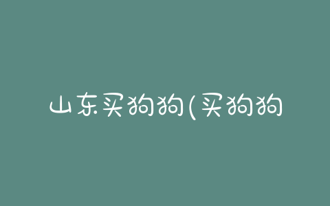 山东买狗狗(买狗狗需要注意什么)-警犬训练器材厂家 _警犬训练用品_工作犬训练用品-南京开久警犬装备