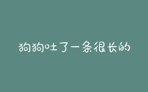 狗狗吐了一条很长的虫子怎么办萌宠-警犬训练器材厂家 _警犬训练用品_工作犬训练用品-南京开久警犬装备