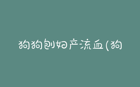狗狗刨妇产流血(狗狗刨妇产需要多少钱)-警犬训练器材厂家 _警犬训练用品_工作犬训练用品-南京开久警犬装备