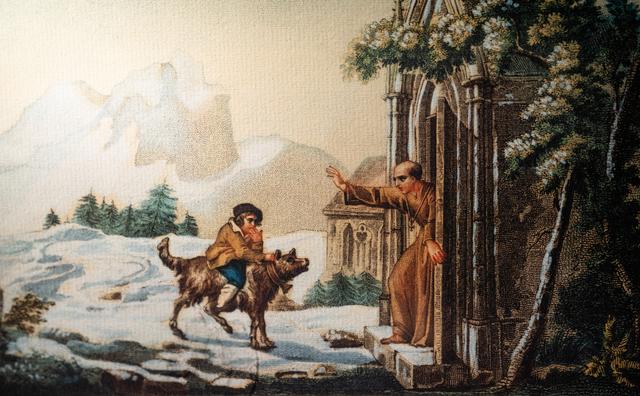 雪山救援犬圣伯纳(圣伯纳救援犬巴里) - 警犬训练器材厂家 _警犬训练用品_工作犬训练用品-南京开久警犬装备-警犬训练器材厂家 _警犬训练用品_工作犬训练用品-南京开久警犬装备