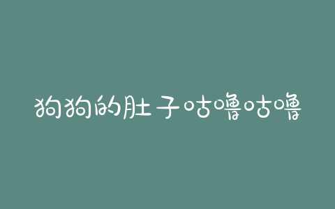 狗狗的肚子咕噜咕噜叫怎么回事(泰迪狗狗肚子咕噜咕噜叫怎么回事) - 警犬训练器材厂家 _警犬训练用品_工作犬训练用品-南京开久警犬装备-警犬训练器材厂家 _警犬训练用品_工作犬训练用品-南京开久警犬装备