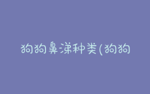 狗狗鼻涕种类(狗狗流清鼻涕能自愈吗)-警犬训练器材厂家 _警犬训练用品_工作犬训练用品-南京开久警犬装备