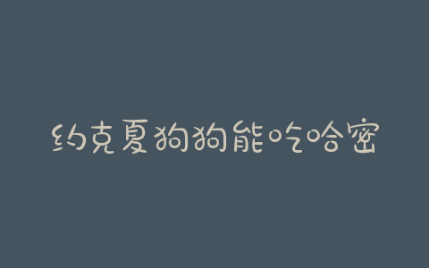 约克夏狗狗能吃哈密瓜吗(约克夏狗狗能吃山药吗) - 警犬训练器材厂家 _警犬训练用品_工作犬训练用品-南京开久警犬装备-警犬训练器材厂家 _警犬训练用品_工作犬训练用品-南京开久警犬装备