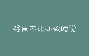 强制不让小狗睡觉-警犬训练器材厂家 _警犬训练用品_工作犬训练用品-南京开久警犬装备