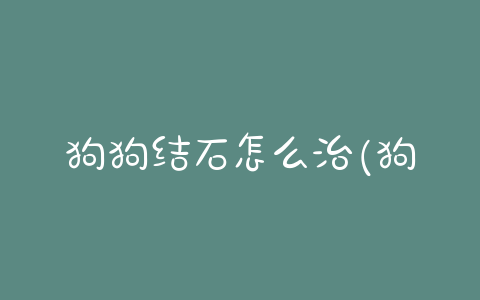 狗狗结石怎么治(狗狗得结石的原因) - 警犬训练器材厂家 _警犬训练用品_工作犬训练用品-南京开久警犬装备-警犬训练器材厂家 _警犬训练用品_工作犬训练用品-南京开久警犬装备