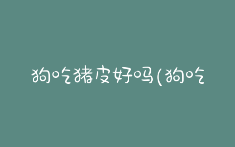 狗吃猪皮好吗(狗吃猪皮好吗怎么吃) - 警犬训练器材厂家 _警犬训练用品_工作犬训练用品-南京开久警犬装备-警犬训练器材厂家 _警犬训练用品_工作犬训练用品-南京开久警犬装备