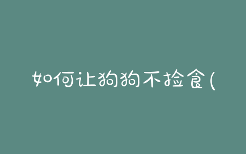 如何让狗狗不捡食(如何让狗狗吐) - 警犬训练器材厂家 _警犬训练用品_工作犬训练用品-南京开久警犬装备-警犬训练器材厂家 _警犬训练用品_工作犬训练用品-南京开久警犬装备