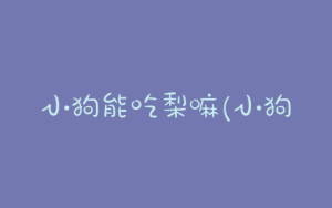 小狗能吃梨嘛(小狗可不可以吃梨)-警犬训练器材厂家 _警犬训练用品_工作犬训练用品-南京开久警犬装备