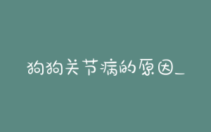 狗狗关节病的原因_颞下颌关节病原因-警犬训练器材厂家 _警犬训练用品_工作犬训练用品-南京开久警犬装备