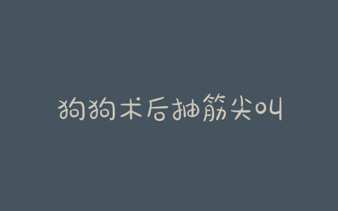 狗狗术后抽筋尖叫 - 警犬训练器材厂家 _警犬训练用品_工作犬训练用品-南京开久警犬装备-警犬训练器材厂家 _警犬训练用品_工作犬训练用品-南京开久警犬装备