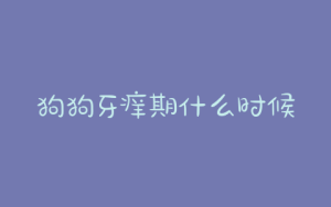 狗狗牙痒期什么时候？狗狗的牙什么时候能长好-警犬训练器材厂家 _警犬训练用品_工作犬训练用品-南京开久警犬装备