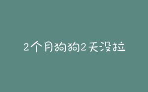 2个月狗狗2天没拉屎-警犬训练器材厂家 _警犬训练用品_工作犬训练用品-南京开久警犬装备