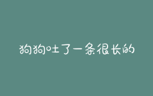 狗狗吐了一条很长的虫子怎么办萌宠-警犬训练器材厂家 _警犬训练用品_工作犬训练用品-南京开久警犬装备