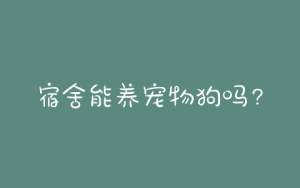 宿舍能养宠物狗吗？单人员工宿舍可以养宠物吗-警犬训练器材厂家 _警犬训练用品_工作犬训练用品-南京开久警犬装备