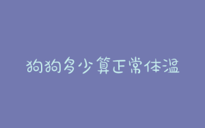狗狗多少算正常体温(狗狗的体温是多少度算正常)-警犬训练器材厂家 _警犬训练用品_工作犬训练用品-南京开久警犬装备