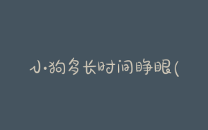 小狗多长时间睁眼(小狗大概多长时间睁眼)-警犬训练器材厂家 _警犬训练用品_工作犬训练用品-南京开久警犬装备