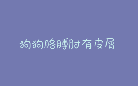 狗狗胳膊肘有皮屑 胳膊肘皮肤干燥起皮屑 - 警犬训练器材厂家 _警犬训练用品_工作犬训练用品-南京开久警犬装备-警犬训练器材厂家 _警犬训练用品_工作犬训练用品-南京开久警犬装备