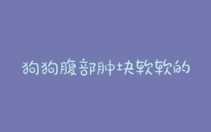 狗狗腹部肿块软软的，狗狗腹部有软软的肿块-警犬训练器材厂家 _警犬训练用品_工作犬训练用品-南京开久警犬装备