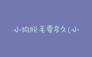 小狗脱毛要多久(小狗脱毛期是多久)-警犬训练器材厂家 _警犬训练用品_工作犬训练用品-南京开久警犬装备