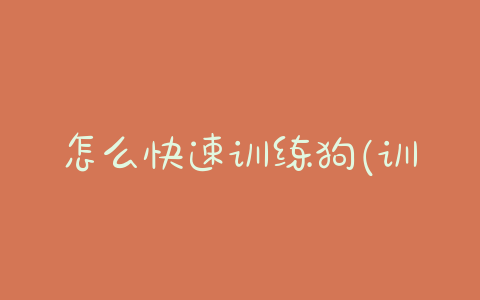 怎么快速训练狗(训练狗狗大小便的 *** ) - 警犬训练器材厂家 _警犬训练用品_工作犬训练用品-南京开久警犬装备-警犬训练器材厂家 _警犬训练用品_工作犬训练用品-南京开久警犬装备