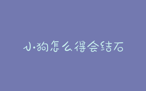 小狗怎么得会结石 - 警犬训练器材厂家 _警犬训练用品_工作犬训练用品-南京开久警犬装备-警犬训练器材厂家 _警犬训练用品_工作犬训练用品-南京开久警犬装备