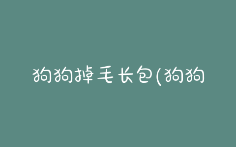 狗狗掉毛长包(狗狗包毛什么意思) - 警犬训练器材厂家 _警犬训练用品_工作犬训练用品-南京开久警犬装备-警犬训练器材厂家 _警犬训练用品_工作犬训练用品-南京开久警犬装备